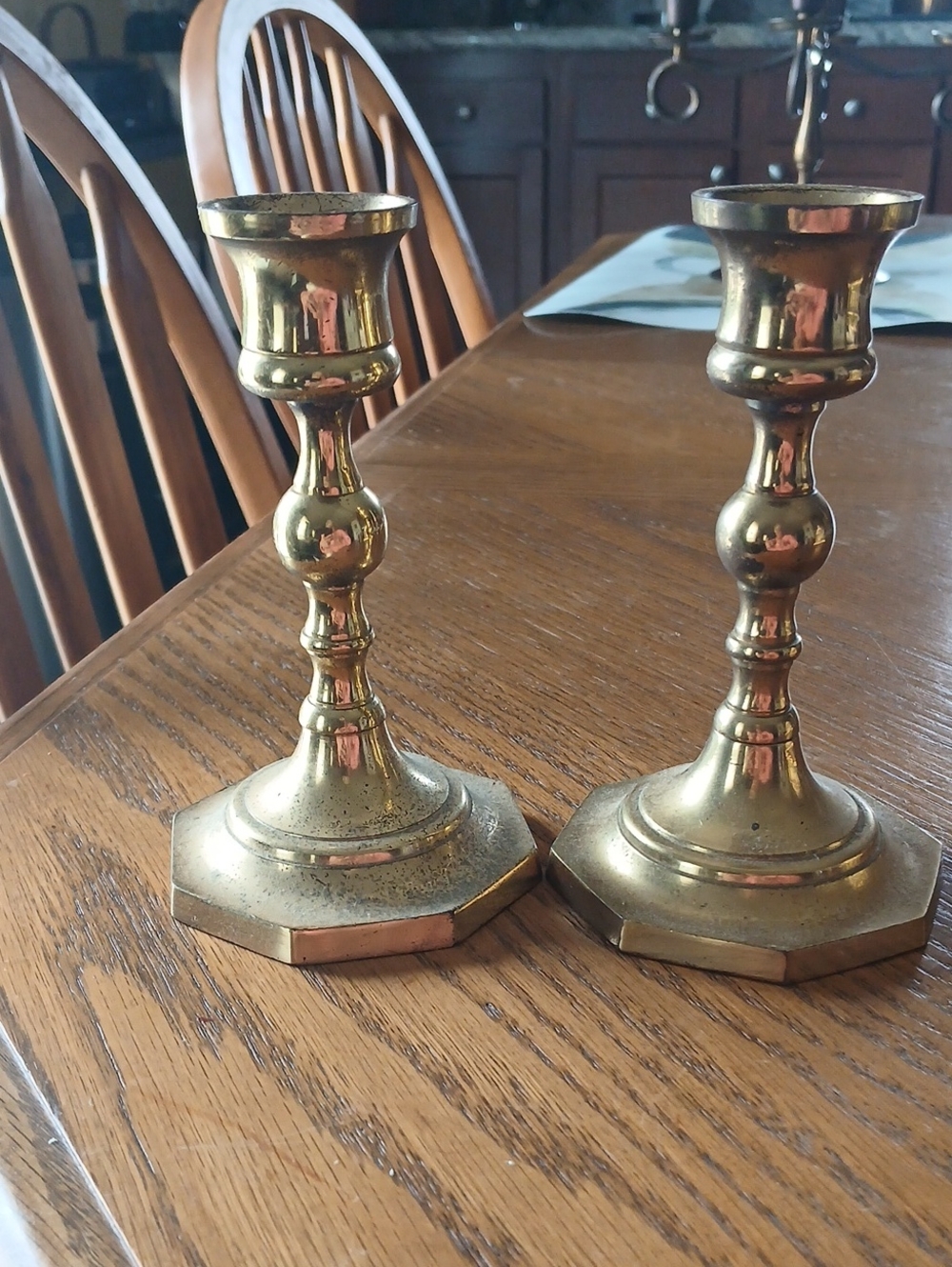 Vintage Brass Candlestick Pair - Classic Home Accent